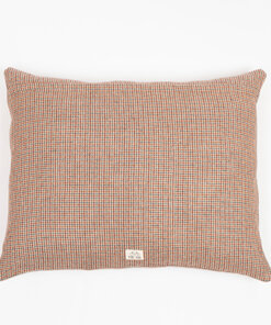 Reverse Beige Blue Red colored pattern Double-Sided Dog Pillow Bed