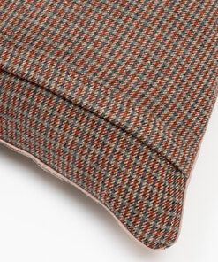 Reverse Brown Navy Red colored pattern Double-Sided Dog Pillow Bed