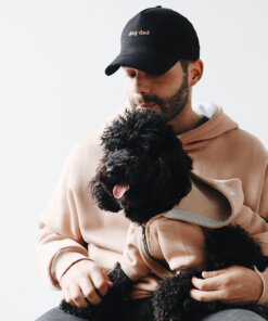 Beige Scott Dog and Human Hoodie